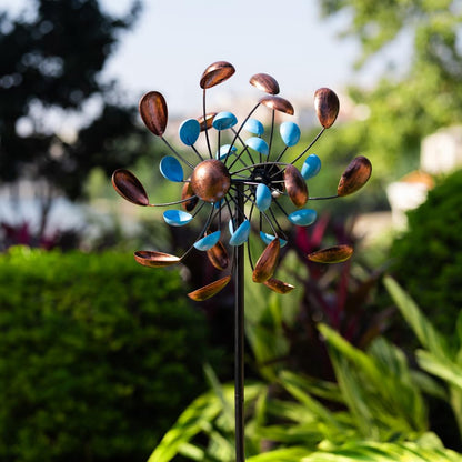 Sunnylight Wind Spinner Outdoor, Wind Sculpture Spinner with Metal Stake, Yard Art Decor for Patio, Lawn & Garden 13 * 57 inches