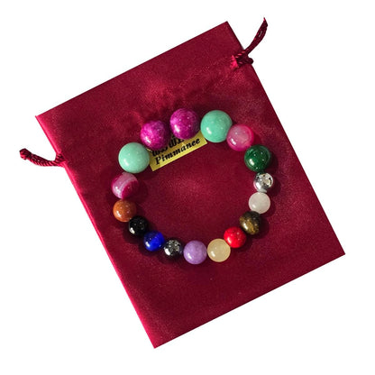 Powerful Energy Healing Bracelet – 17 Natural Stones for Protection, Wealth, Focus & Chakra Alignment – Handmade Spiritual Jewelry Gift for Men & Women.