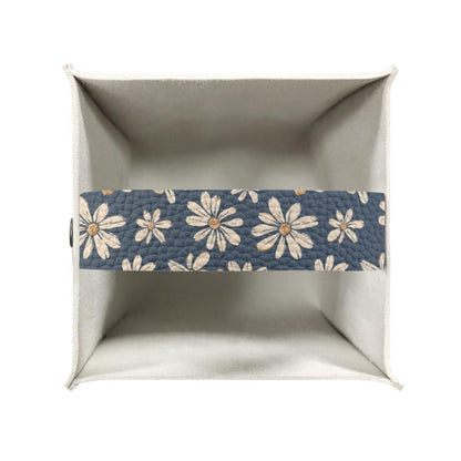 Jnoscergon Decorative Tissue Box Cover Daisy Printed Tissue Box Holder Waterproof Stain-Resistant Furniture Decor