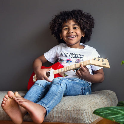 Loog Mini Acoustic kids Guitar for Beginners 3-strings Ages 3+ Learning app and lessons included