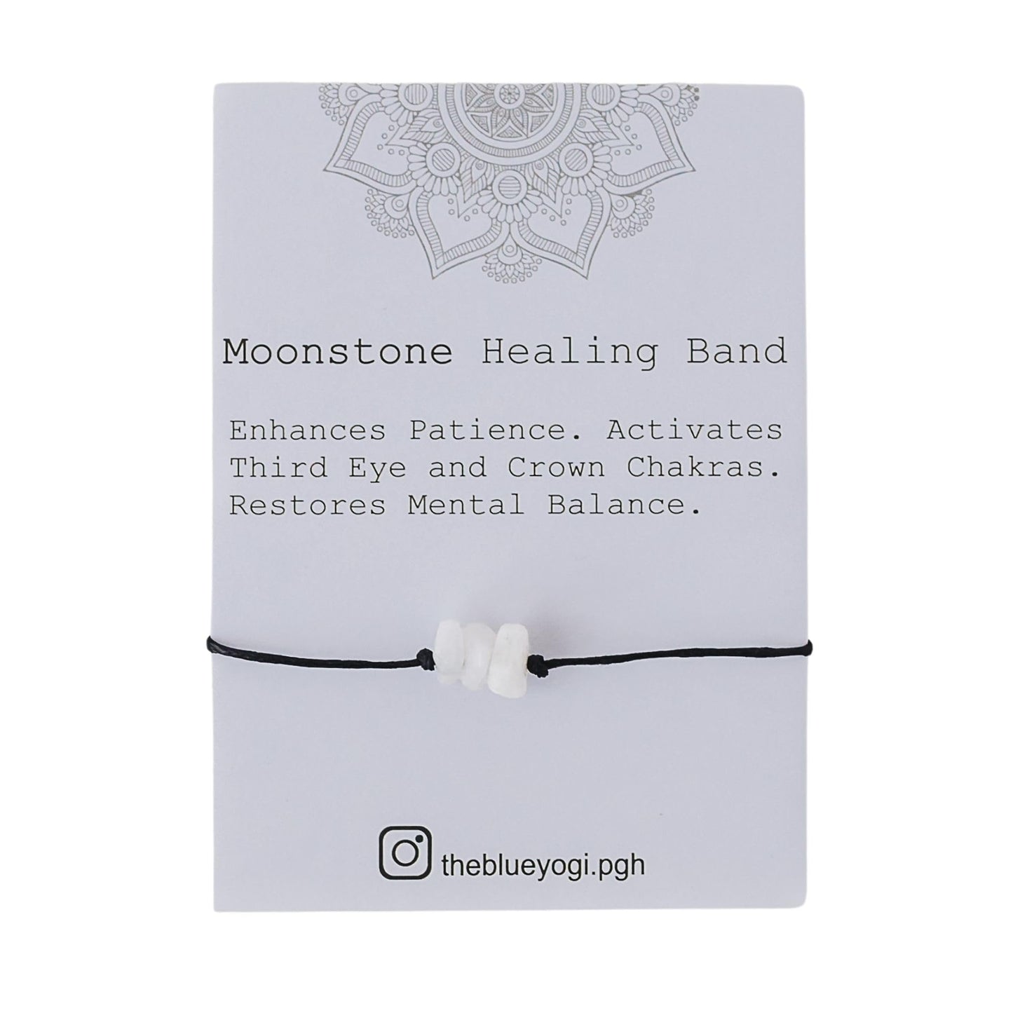 The Blue Yogi Amazonite Healing Bracelet Anklet 2-in-1 Protection Crystal Jewelry Adjustable Tie Closure with Affirmation Card Handmade