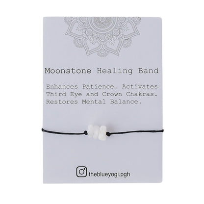 The Blue Yogi Amazonite Healing Bracelet Anklet 2-in-1 Protection Crystal Jewelry Adjustable Tie Closure with Affirmation Card Handmade