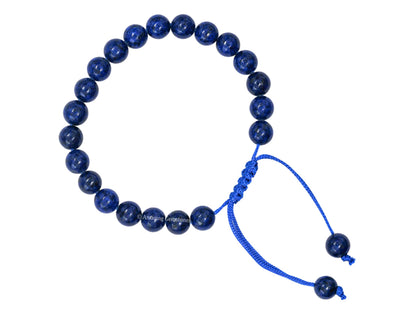 Amazing Gemstone Lapis Lazuli Bracelet for Women Men's Gifts - Protection Healing Crystal 8mm Gemstones Beaded Adjustable Bracelet Pulseras Para Hombres Mujer Stocking Stuffers (Lapis Lazuli Onyx)
