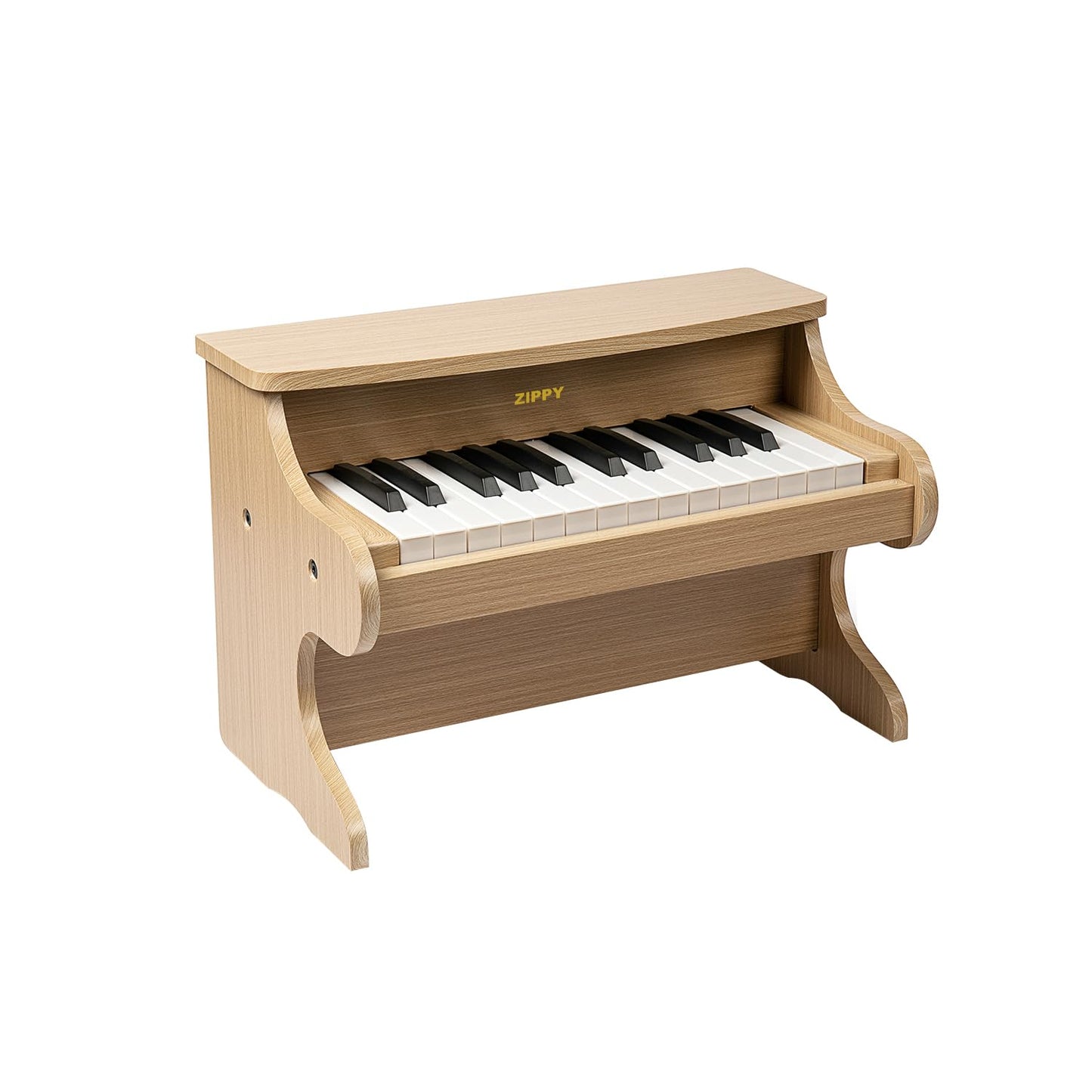 ZIPPY Kids Piano Keyboard, 25 Keys Digital Piano for Kids, Mini Music Educational Instrument Toy, Wood Toy for Toddlers Girls Boys (Oak)
