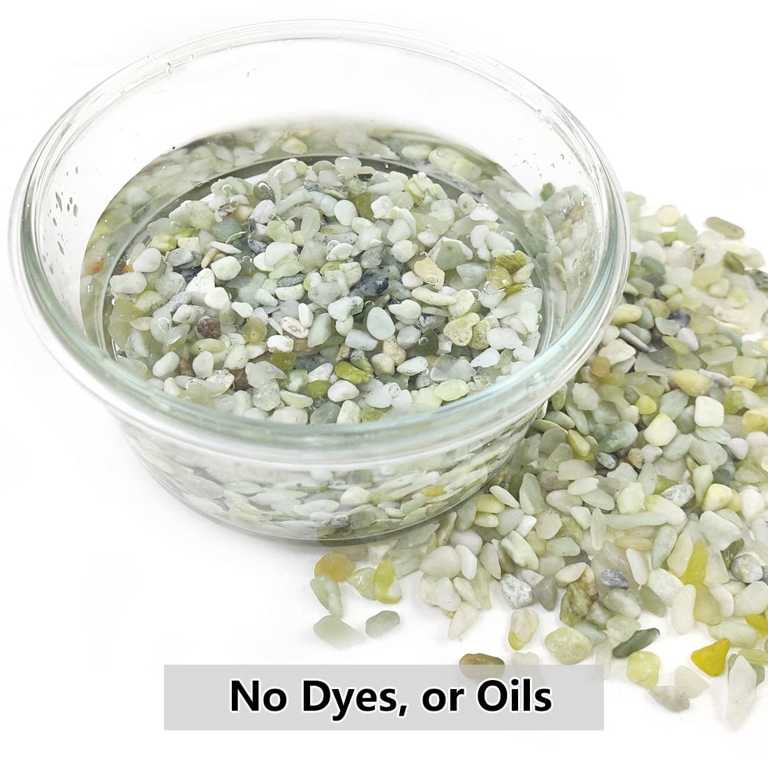 YISZM 2LB Succulent and Cactus Pebbles, 1/5 Inch Jade Natural Decorative Polished Stones, River Rocks for for Indoor Plants, Vases, Planters and Outdoor Gardening