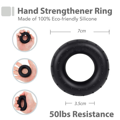 EASJOY Grip Strength Trainer Kit (6 Pack) with Finger Exerciser, Hand Grip Strengthener, Hand Extension Exerciser, Stress Relief Ball, Grip Ring, Gyro Ball for Muscle Building and Injury Recover