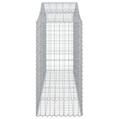 Mazoravella Gabion Basket Silver Galvanized Iron Rectangular 78.7 x 19.7 x 47.2 in Outdoor Garden Planting Container for Patio Retaining Walls and Decorative Landscaping
