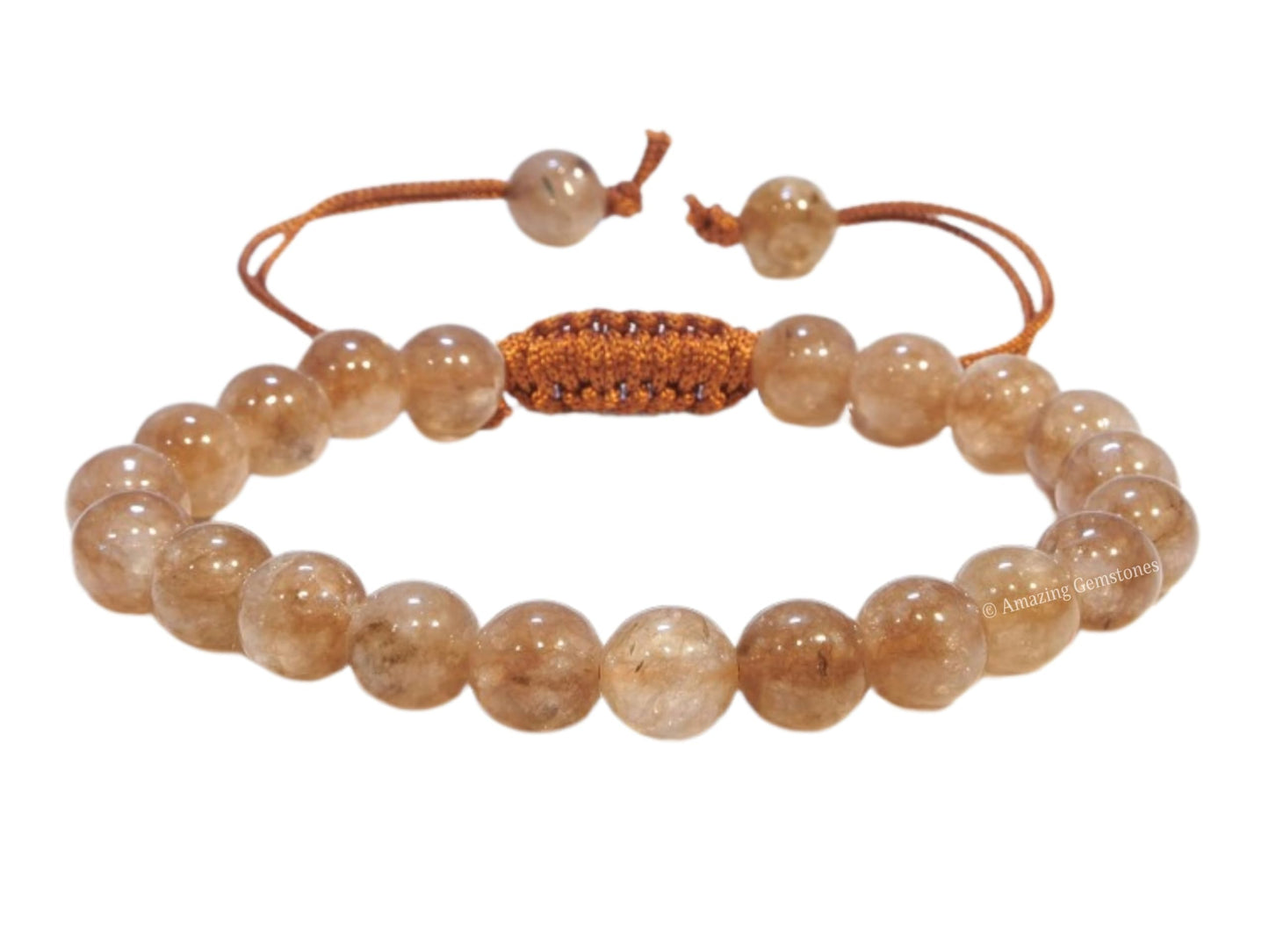 Sunstone Bracelet for Women Men's Gifts - Protection Healing Crystal Bracelet - 8mm Gemstone Beaded Adjustable Bracelet Pulseras Para Hombres Mujer Stocking Stuffers (Sunstone Onyx)