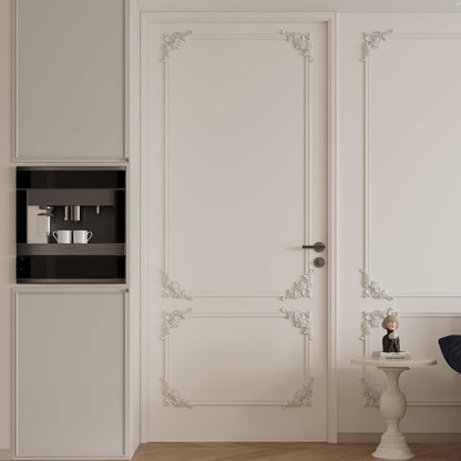 Ready to Assemble Wall Molding Kit Corners Made into 1 Top and 1 Bottom Frame Premade Accent Wall Molding Wainscoting Panels for Interior Wall Decor Living Room and Bedroom