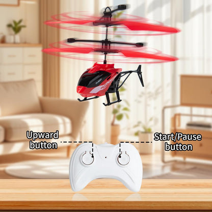 Remote Control Helicopter, Gesture Sensing Indoor Flying Helicopter Toys,RC Airplane for Teenages with 10Mins Flight, RC Helicopters for Kids with Light,Birthday Gifts for Boys and Girls (Red)