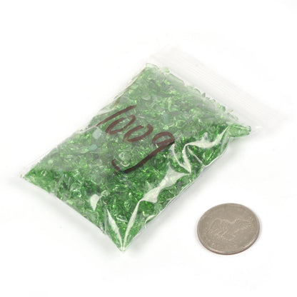 Justinstones Green Glass Polished Chips Crushed Tumbled Stone Crystal Healing Embellishments 100 Grams