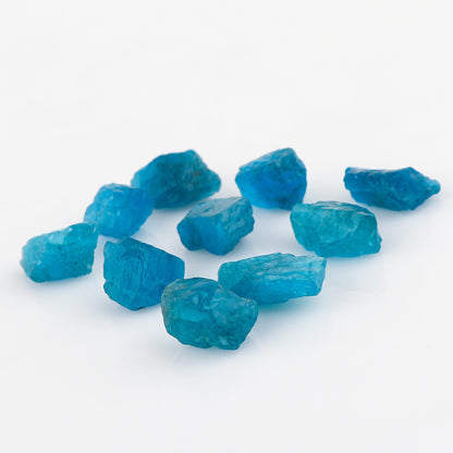 CRYSTALIS 100 carats Natural Raw Neon-Apatite, High Grade Loose Gemstone Wholesale Bulk Rough Jewelry Making Supply, Chakra Stones, Wire Wrapping, DIY, Gem Collection, Tumbling, 8-15mm