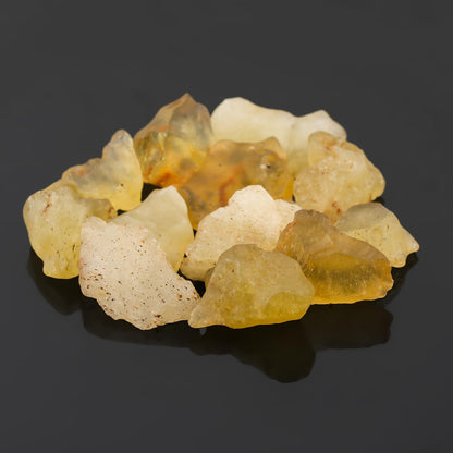 CRYSTALINES (1pcs Rare Raw Libyan Desert Glass Tektite Stone, Genuine Libyan Gold Tektite Rough Stone, Wicca & Reiki Healing Crystals, Meteorite Gems Collector Specimen