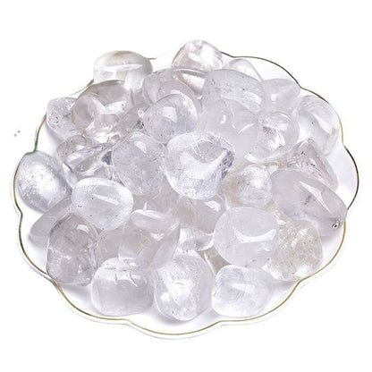 Clear Quartz Healing Crystal Stones, 1.25-2.0" Large Reiki Healing Gemstones Natural Tumbled Polished Stones for Energy Witchcraft Therapy Meditation