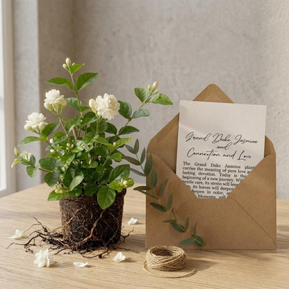 Grand Duke Jasmine Plant Live, Jasminum Sambac, 5–8 Inch Tall, Fragrant Arabian Jasmine, Well-Rooted Starter Plant, Indoor Outdoor Flowering Plant, Easy Care