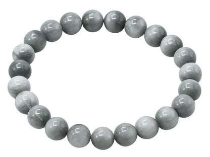 Amazing Gemstone Grey Cats Eye Bracelet for Women Men's Gifts - Protection Healing Crystal Bracelet - 8mm Gemstone Beaded Stretchable Bracelet Pulseras Para Hombres Mujer Stocking Stuffers Mothers Day Gift