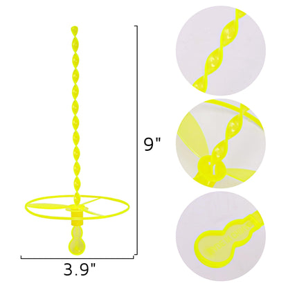 Sepco 50 Pcs Plastic Flying Helicopter Toy Set Flying Twist Disc with Launchers Spinning Bamboo Dragonfly Plastic Propeller for Kids Party Favors Gifts