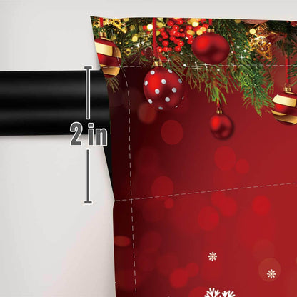 DOTOOMA 82x84 Inches Christmas Snowflake Window Curtains Xmas Ornaments Coniferous Pine Tree Tinsel Theme Bedroom Living Room Decorative Curtains Drapes 2 Panel