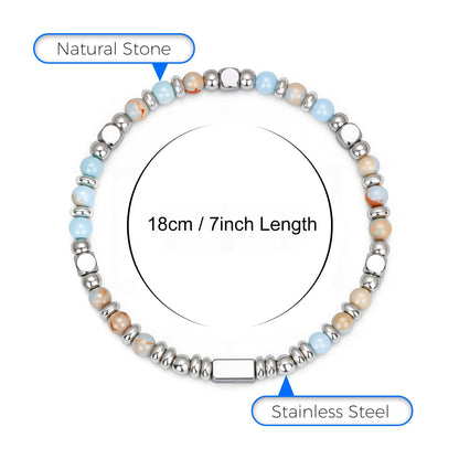 GolbalJew Healing Bracelet For Women Anxiety Beaded Bracelets Jewelry Healing Stone Crystal Bracelet Stress Relief Yoga Beads Chakra Bracelets Gifts For Women