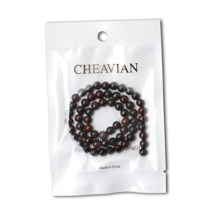 CHEAVIAN 60PCS 6mm Natural Brecciated Jasper Round Loose Beads for Jewelry Making DIY Bracelet Necklace Materials 1 Strand 15"