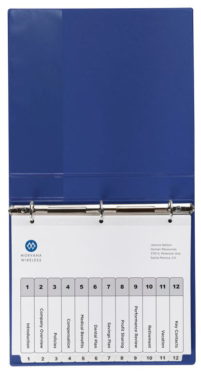 Avery Dividers for 3 Ring Binders, 12 Tabs per Set, Customizable Table of Contents, Classic White Tabs, Great for Organizing Reports, Projects, and More (3 Sets of 11078)