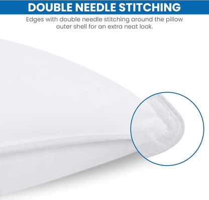 Utopia Bedding Bed Pillows for Sleeping (White), Queen Size Set of 4, Hotel Pillow, Cooling Pillows for Side, Back or Stomach Sleepers