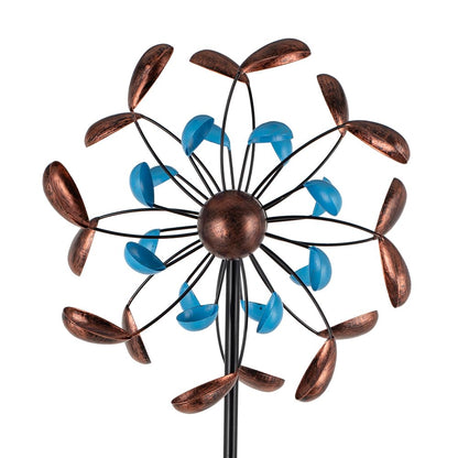 Sunnylight Wind Spinner Outdoor, Wind Sculpture Spinner with Metal Stake, Yard Art Decor for Patio, Lawn & Garden 13 * 57 inches