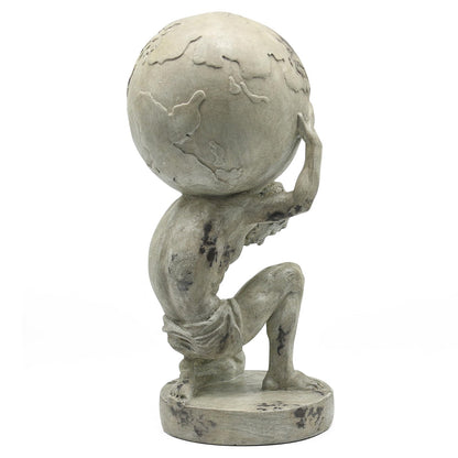 Lukitas Atlas Holding Up World Statue and Sculpture, Lifting The Earth Figurine Decor, Creative Ornament for Home Office Living Room, Resin 11.5''