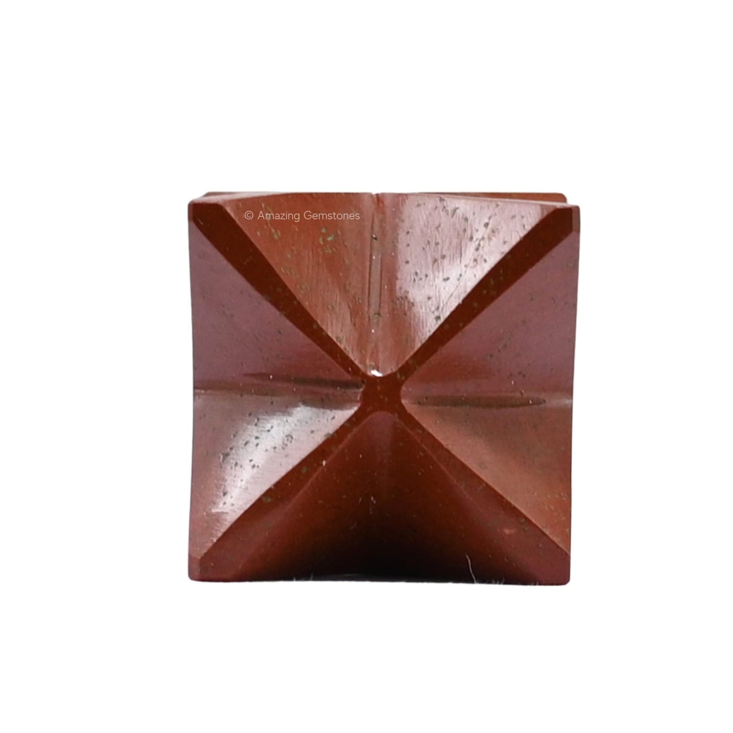 Amazing Gemstone Red Jasper Merkaba Crystal - 0.75 Inches Metaphysical Merkaba Star for Meditation - Energetic Tetrahedron Crystal and Healing Stones for Spiritual Growth and Healing (15-20mm)