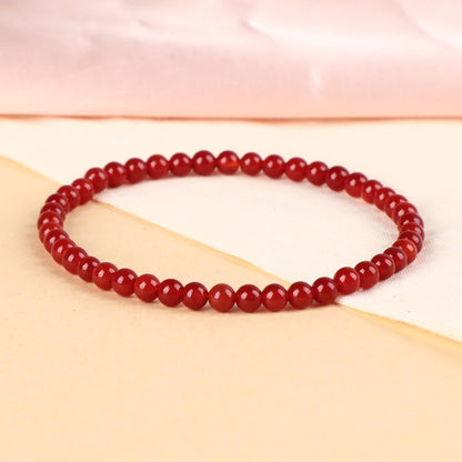 LPBeads Handmade Natural Gemstone Stretch Elastic 4m Carnelian Bracelet Healing Crystal Round Stone Beads Jewelry Gifts for Women Men