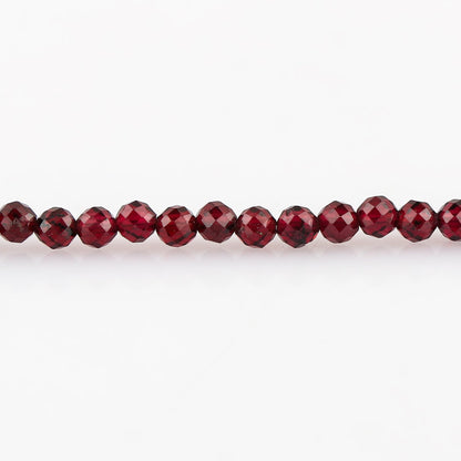 Gemkora Natural Real Rhodolite Garnet Crystals Bracelet, 3mm Best Grade Micro Cut Beads, Chakra Healing Gemstone, Beautiful Simple Jewelry, Silver Plated Jewelry 7+1 inch