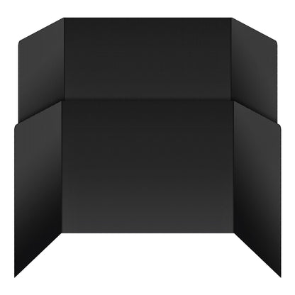 2 Pack Desk Dividers for Students - Durable & Waterproof Plastic Study Carrel Divider, Classroom Folders Teacher Supplies, Easy-to-Clean Plastic Privacy Shield Folder Boards for Student Desks, Black