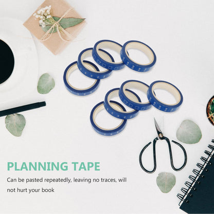 Osaladi Time Management Tape Set 8 Rolls Planner Washi Tape Thin Adhesive for Scrapbooking DIY Habit Tracker Stickers for Daily and Weekly Schedule Organization