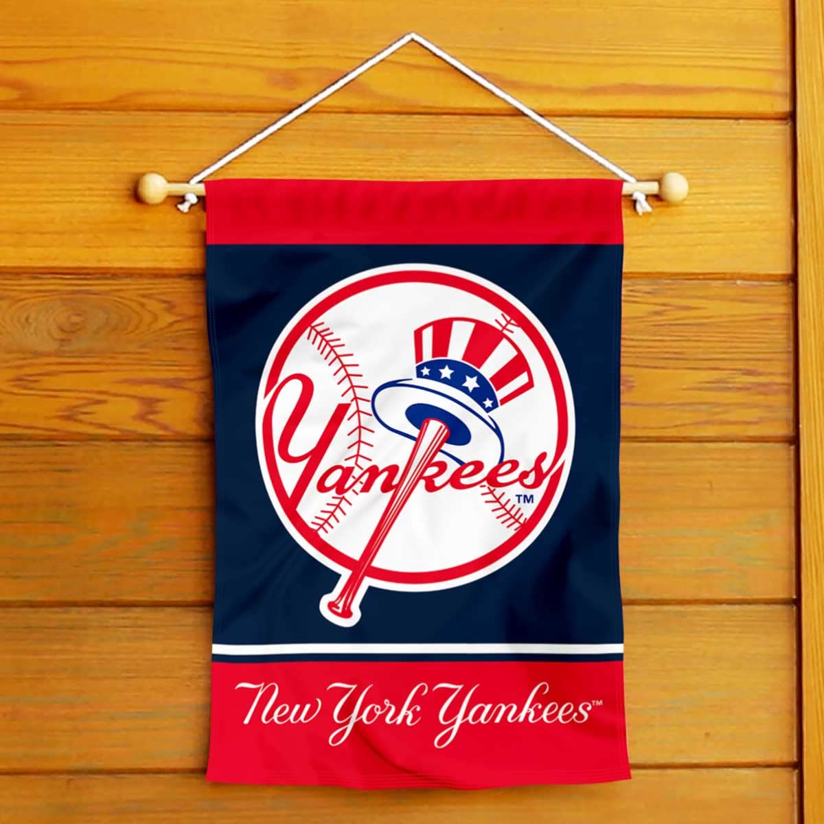NY Yankees Retro Vintage Throwback Double Sided Garden Flag