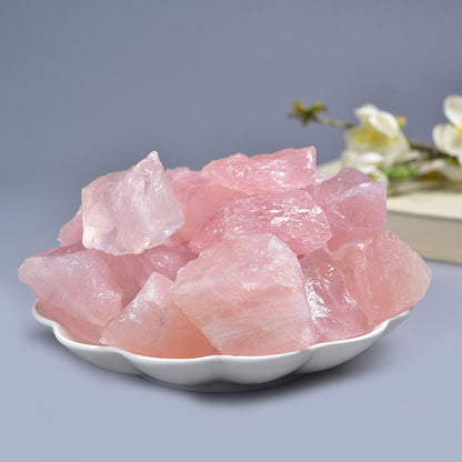 Rose Quartz Raw Crystals Healing Crystals Natural Rough Stones 1.2-2" for Tumbling, Fountain Rocks, Yoga, Meditation, Polishin, Gift 37