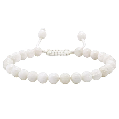 Amazing Gemstone Mother of Pearl Bracelet for Women Men's Gifts - Protection Healing Crystal Bracelet - 6mm Gemstones Beaded Adjustable Bracelet Pulseras Para Hombres Mujer Stocking Stuffers
