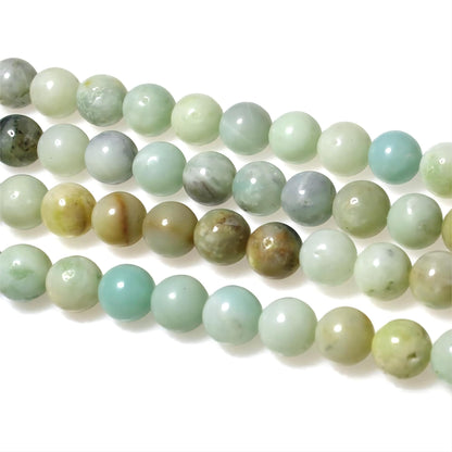 MJDCB Natural Stone Beads Multicolor Amazonite Round Loose Beads for Jewelry Making DIY Bracelet Necklace (6mm)