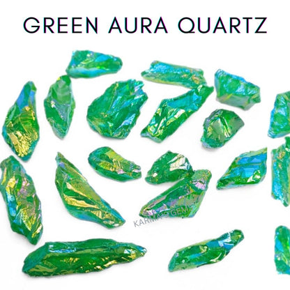 Crystals, Rocks, Jade, Crystals and Healing Stones, Witchcraft Supplies, Healing Crystals, Stones, Healing Stones, Rock Collection, Agate, Raw Stones (Green Aura Quartz, 2 Pcs)