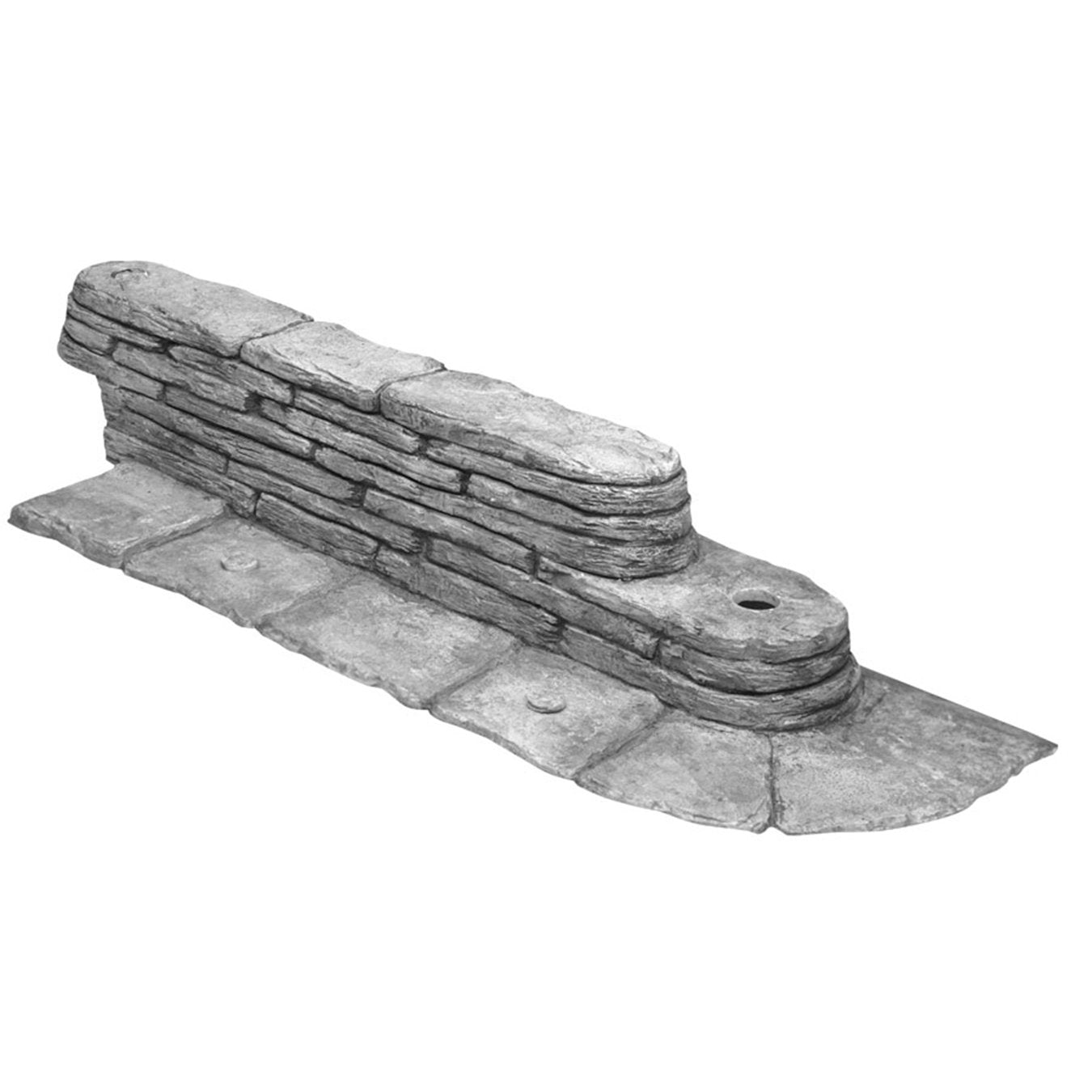 Emsco Group 2032HD Bedrocks Trim-Free Gray, 20 Feet – Natural Stacked Slate Design Garden Lawn Edging