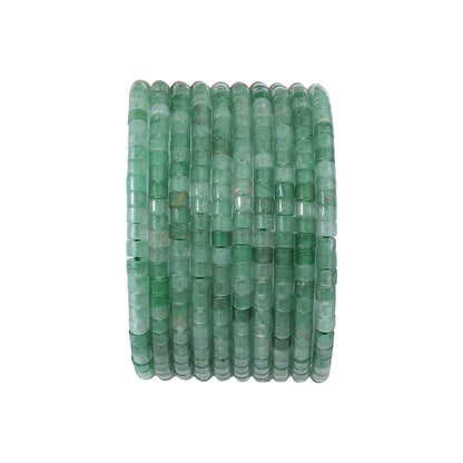 BEADIA Natural Green Aventurine Short Cylinder Beads 2x3mm 155pcs Tube Loose Semi Gemstone Beads for Jewelry Making Design