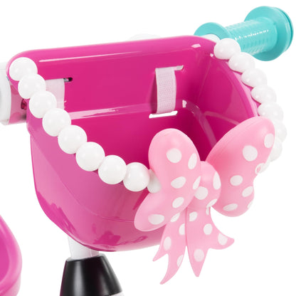 Huffy Disney Minnie Mouse Girl's Trike, Ideal for Ages 3+, Minnie Mouse Graphics, Pink Handlebar Bow Basket, Storage Bins for Snacks or Toys, Sturdy and Durable, Safe for Toddlers
