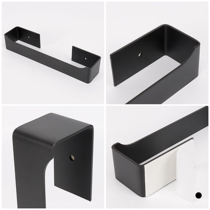 NearMoon Self Adhesive Hand Towel Holder/Towel Ring, Stainless Steel Hand Towel Bar Rustproof Stick on Wall-Towel Rack for Bathroom/Kitchen, Square Sticky and Wall Mounted (9 Inch, Matte Black)