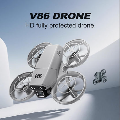 Mini Remote-Control Drone With Camera, A Quadcopter Featuring a Full-Guard Propeller Design to Reduce Collision Risks, With Cool LED “Eye” Lights and Flashing Tail Lights. Obstacle Avoidance, Optical Flow Positioning, 90° Adjustable Camera, Altitude Hold,
