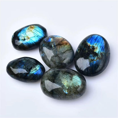 0.5 LB Natural Labradorite Tumbled Stones – Healing Crystals for Energy, Protection & Intuition – Polished Crystals for Reiki, Chakra Balancing, Meditation & Home Décor (10-20mm)