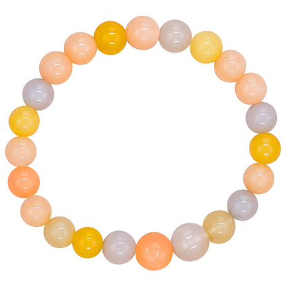 Amazing Gemstone Crystal Bracelet for Women Men's Gifts - Protection Healing Crystal Bracelet - 8mm Gemstone Beaded Stretchable Bracelet Pulseras Para Hombres Mujer Stocking Stuffers Mothers Day Gift (Morganite)