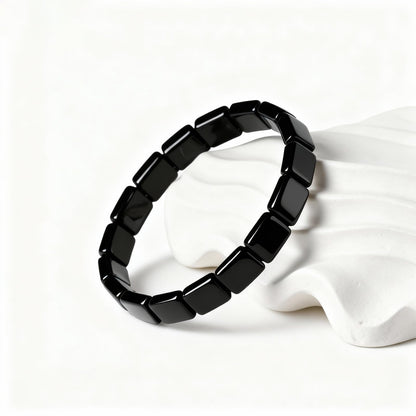 Long tiantian Hematite Bracelet Men Hemios Hematite Hemys Black Beaded Healing Energy Birthday Jewelry Gifts for Husband Brother Boyfriend