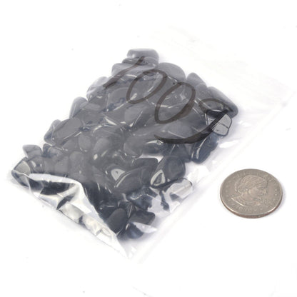 Natural Large Black Tourmaline Polished Chips Crushed Tumbled Stone Crystal Healing Embellishments 100 grams