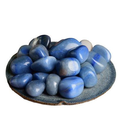 Erliway Blue Aventurine Healing Crystal Stones, 1.25-2.0" Large Reiki Healing Gemstones Natural Tumbled Polished Stones for Energy Witchcraft Therapy Meditation
