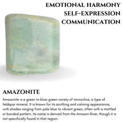 Karma Gems Amazonite Tumbled Stones Natural Crystal Kit for Reiki Healing Crystal Polished, Tumble Stones, Chakra Balancing, Reiki Gift, Home Decor (15-25 MM)