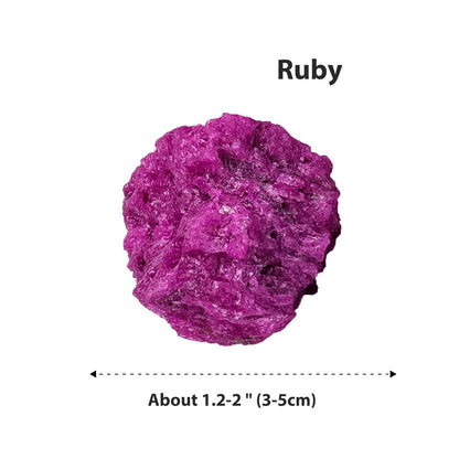 Apengshi Red Corundum Raw Stones Natural Crystal and Healing Stones Rough Rocks Reiki Chakra Fountain Home Garden Decor Yoga Meditation DIY Stone 1.2-2''